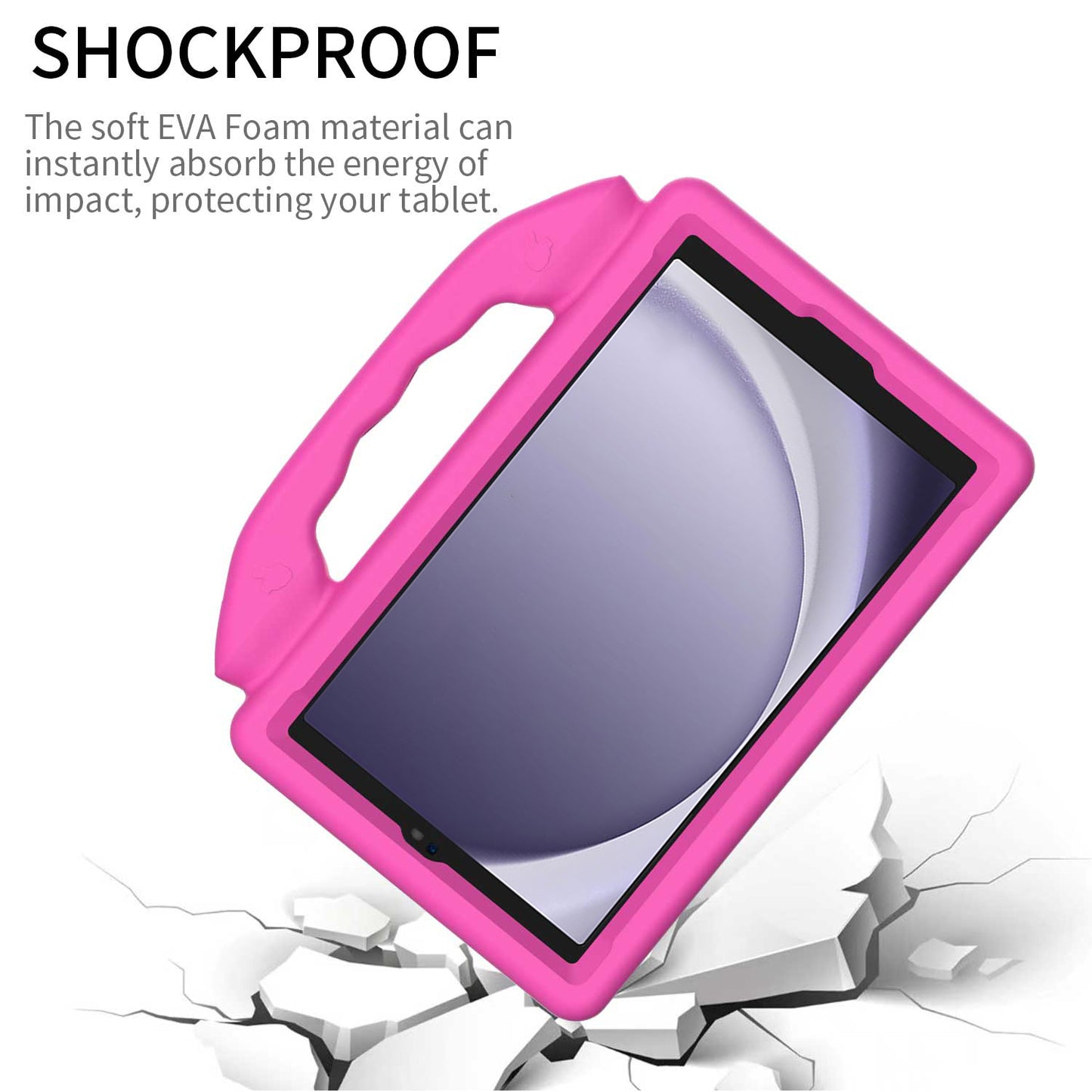 For Kid-Friendly Hybrid Tablet Shockproof Stand Case Antislip Rubber Silicone TPU - Thumbs Up Kickstand Pink Tablet Case Cover