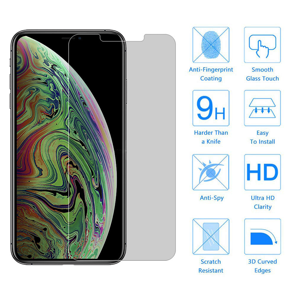 For Samsung Galaxy S24 FE /Fan Edition Tempered Glass Privacy Screen Protector Tempered Glass Film Protection Case-Friendly Case Cover Black