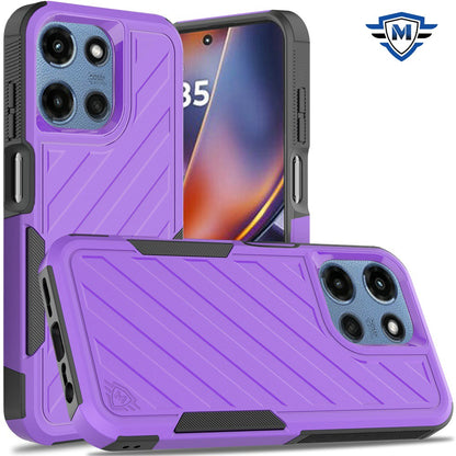 For Motorola Moto G Stylus 5G 2025 Premium Hybrid Rugged lined Shockproof Textured 2-in-1 Non-Slip Hard PC & TPU Non Slip Tough Case Cover