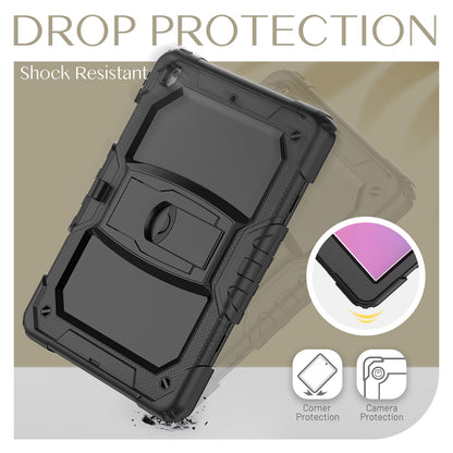 For Heavy Duty Hybrid Full Body 2in1 Rugged Shockproof Drop Protective Tablet with Slide Kickstand Black Tablet Case Cover