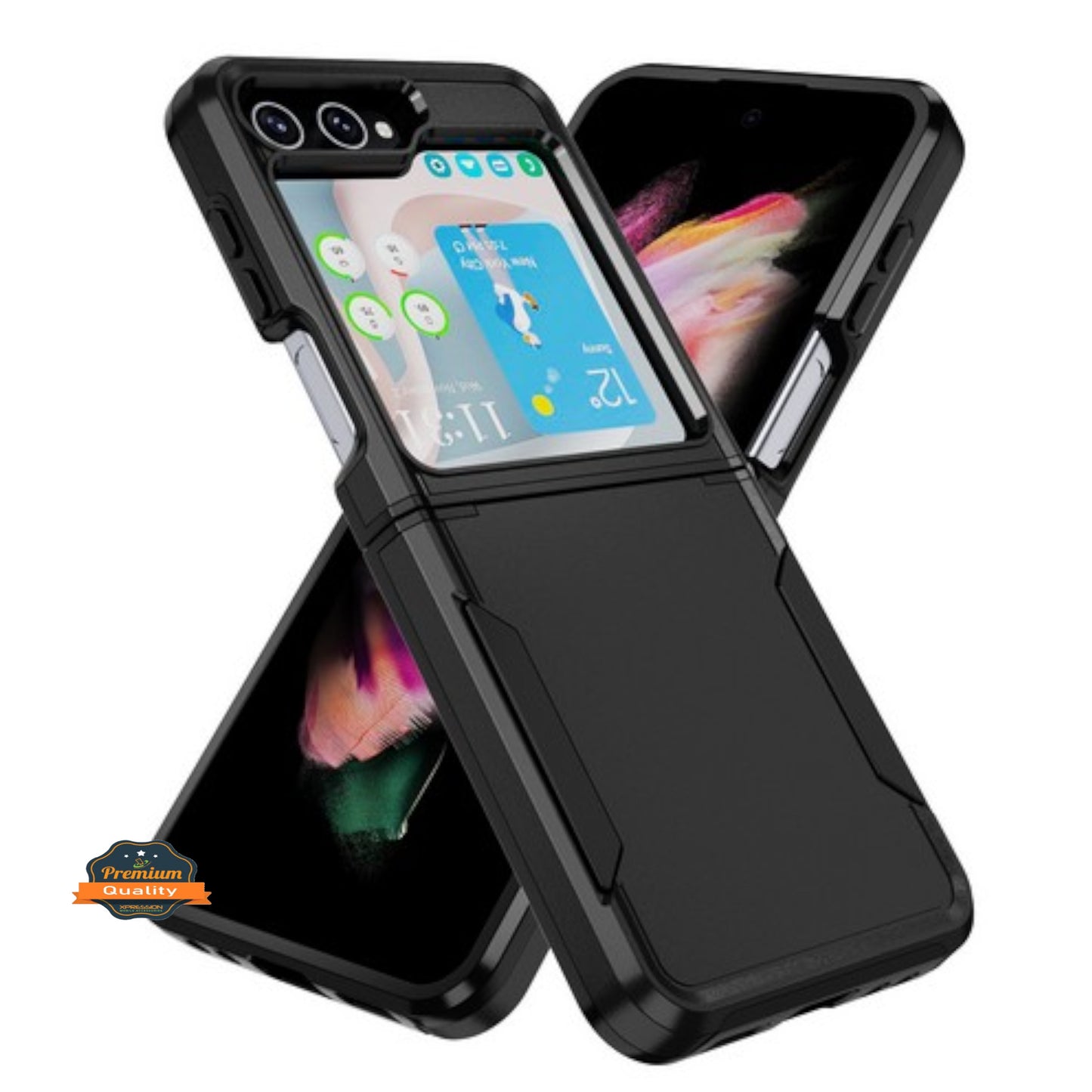 For Motorola Razr 2025 /2024 Rugged Heavy-Duty Dual Layer Military-Grade, Rubber TPU Defender, Hybrid Shockproof Case Cover