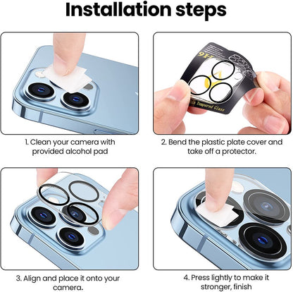 For Samsung Galaxy S25 /S24 Plus + Ultra Camera Lens Protector HD Clear 2.5D Tempered Glass with Black Edge, Case-Friendly, Ultra-Thin, Easy to Install Case Cover Clear Black