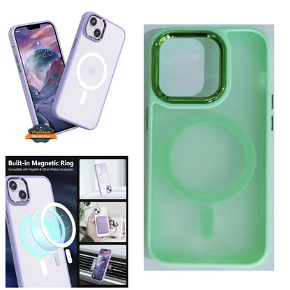 For Apple iPhone 16 Pro (6.3") Compatible with MagSafe [Strong Magnetic] Slim Translucent Matte Back TPU Shockproof Case Cover