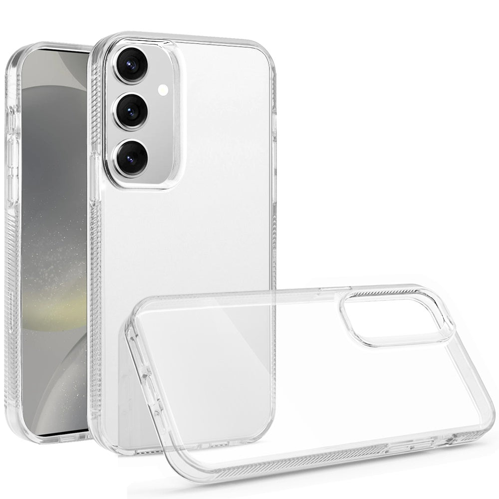 For Apple iPhone 16 Pro (6.3") Classic Transparent Hybrid Acrylic Thick 2.0mm Rubber Gummy Hard Back PC TPU Frame Case Cover Clear