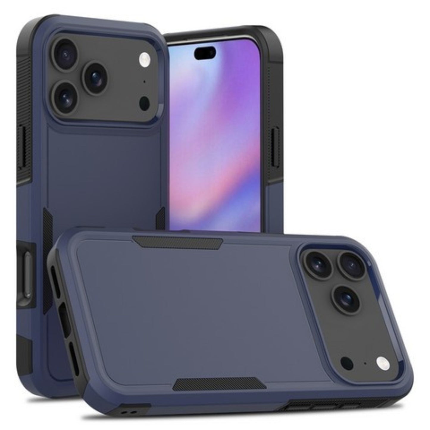For Apple iPhone 17 Pro Max Rugged Heavy-Duty Dual Layer Military-Grade, Rubber TPU Defender, Hybrid Shockproof Case Cover