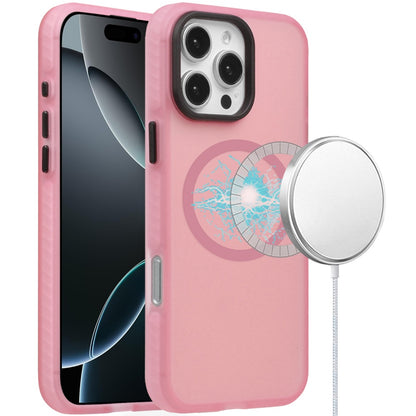 For Apple iPhone 16 Pro Max (6.9") Matte Skin Hybrid TPU with Magnetic Circle MagSafe Compatible, Military Grade Shockproof Slim Fit Case Cover