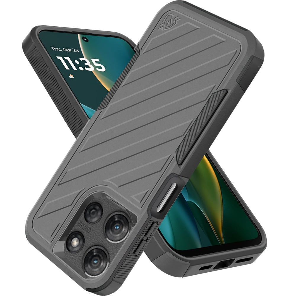 For Motorola Moto G Stylus 5G 2025 Hybrid lined shockproof dual layer Rugged 2in1 Hard PC & Silicone TPU Non Slip Textured Tough Armor Case Cover