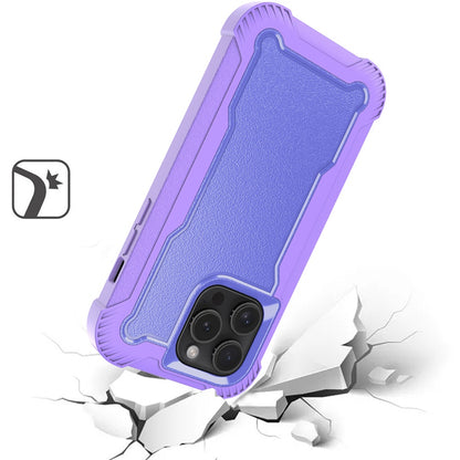For Apple iPhone 16 Pro (6.3") Tough Hybrid Shockproof Hybrid PC + TPU Bumper Frame Rubber Drop Proof 3in1 Armor Full Body Case Cover