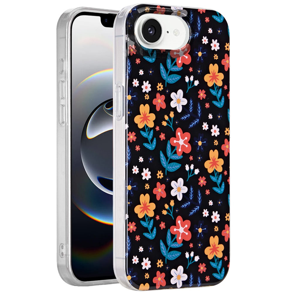For Apple iPhone 16e Fashion Layer Design Slim IMD TPU Protective, Shockproof Hybrid Stylish Durable Hard PC Case Cover