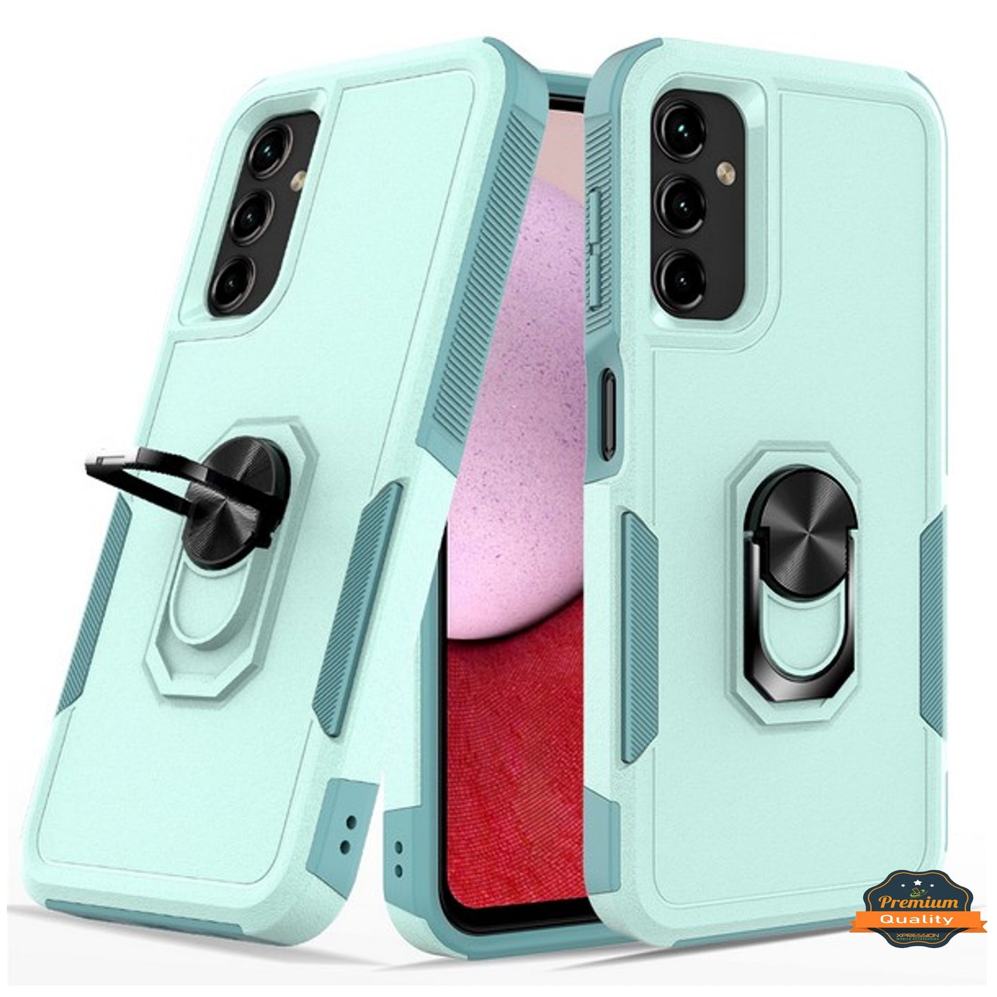 For Gabb Phone 4 Pro Heavy Duty Rugged Hybrid, Dual-Layer Shockproof Protection with Magnetic Ring Stand Holder Case Cover