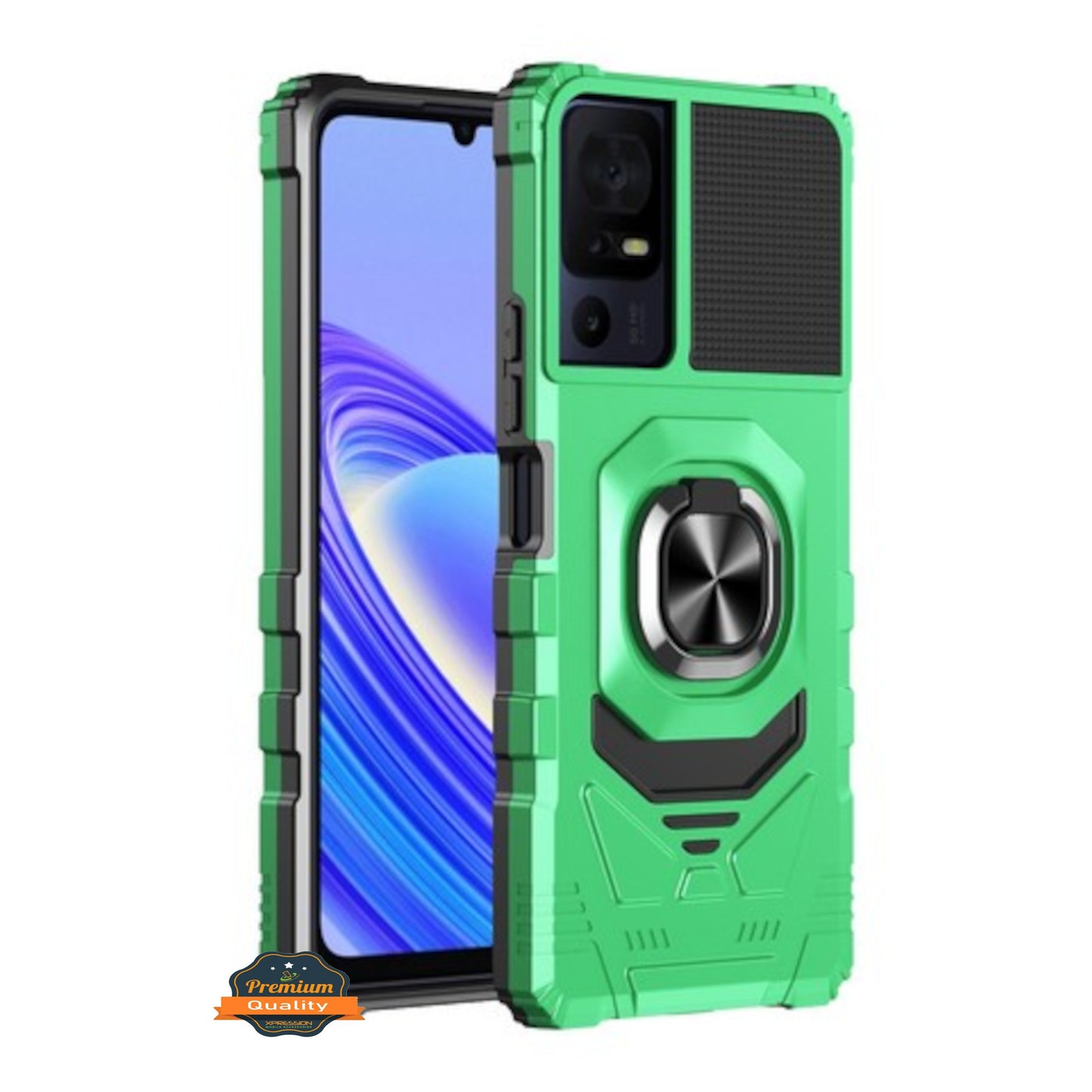 For Gabb Phone 4 Pro Hybrid Magnetic Car Mount Ring Kickstand Stand Holder Full-Body Armor Protective [Military Grade] Case Cover