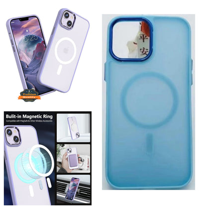 For Apple iPhone 16 Pro (6.3") Compatible with MagSafe [Strong Magnetic] Slim Translucent Matte Back TPU Shockproof Case Cover