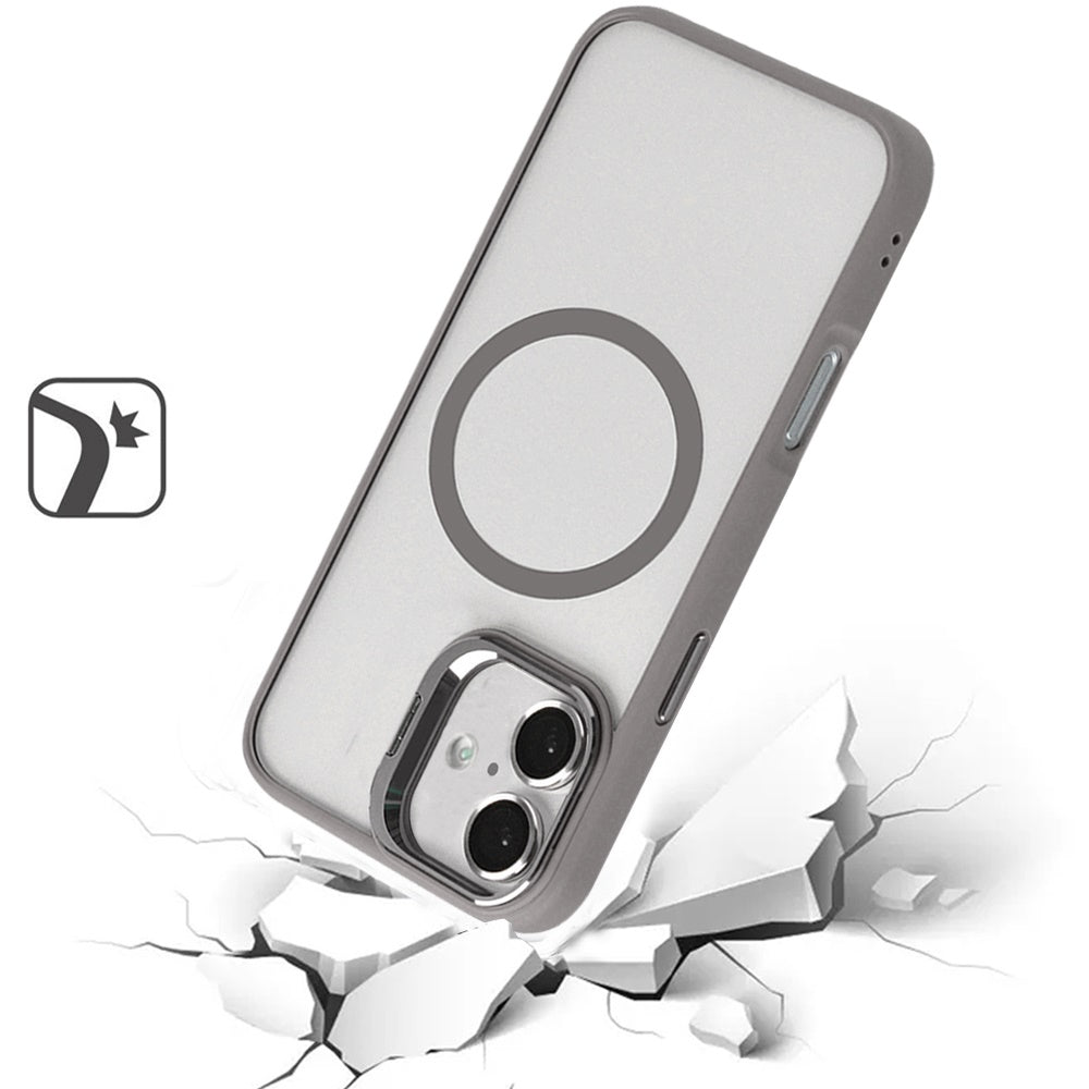 For Apple iPhone 16 Pro Max (6.9") Hybrid Magnetic Cool Case with Camera Stand Fits MagSafe Accessories Shockproof Case Cover