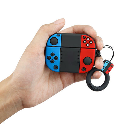 For Apple AirPods 4 Hybrid Cute 3D Fun Design Silicone Skin Cartoon Characters with Keychain Buckle Holder Rubber TPU Soft Cover Case Cover Game Console