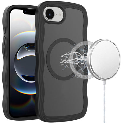 For Apple iPhone 16e Grip Hand Magnetic Hybrid Case Shockproof Protection Matte Skin Rubber TPU + PC Case Cover
