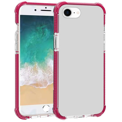 For Apple iPhone 16e Hybrid Transparent Acrylic Rubber Gummy Hard PC Silicone TPU Color Bumper Frame Shockproof Case Cover