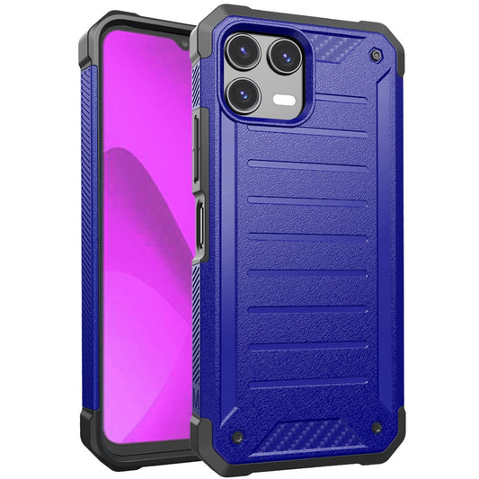 For Cricket Icon 2026 Tough Lined Design Hybrid Shockproof Protective Rugged TPU Hard PC with Durable Grip Case Cover