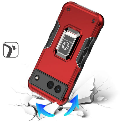 For Google Pixel 9A Hybrid Stand Magnetic Ring Holder Kickstand Heavy Duty Rugged Drop Silicone & Hard PC Shockproof Case Cover