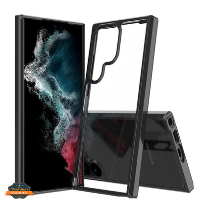 For Samsung Galaxy S25 Ultra Crystal HD Clear Back Hybrid Case TPU Bumper Frame Slim Shockproof Hard Defender Case Cover