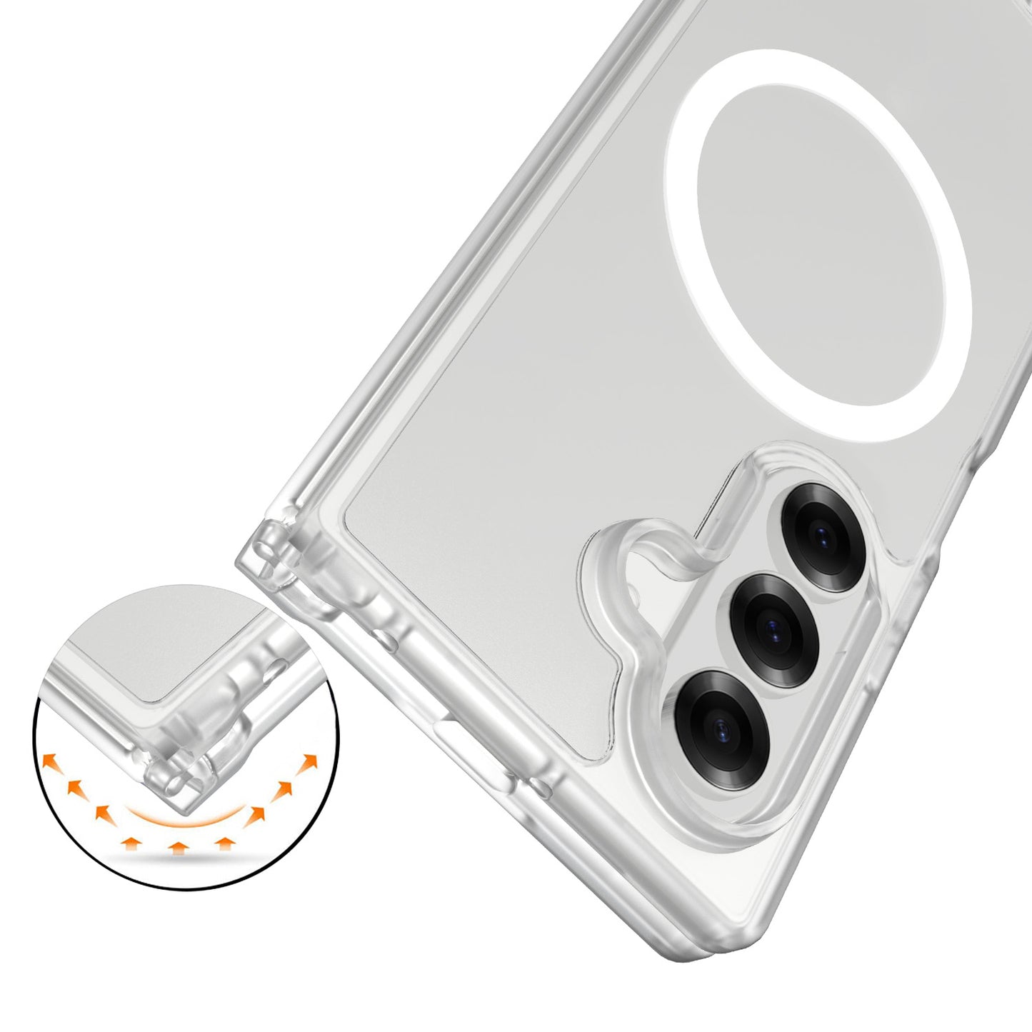 For Samsung Galaxy Z Fold 7 Magnetic Case Hybrid Soft TPU Rubber Bumper Hard Translucent Matte Back Slim Shockproof Case Cover