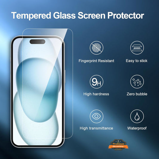 For Apple iPhone 12 /12 Pro HD Clear Tempered Glass Screen Protector Scratch-Resistant Film Protector Clear