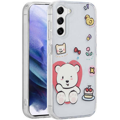 For Samsung Galaxy S21+ Plus Fashion Layer Design Slim IMD TPU Protective, Shockproof Hybrid Stylish Durable Hard PC Case Cover