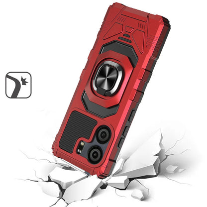 For BLU View 5 Hybrid Dual Layer with 360° Rotate Magnetic Ring Stand Holder Kickstand TPU Rugged PC Shockproof Case Cover