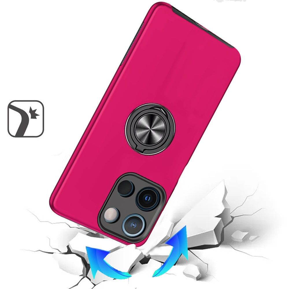 For Motorola Moto G 5G 2025 Hybrid 360 Degree Rotatable Metal Invisible Ring Stand Holder Slim Fit Magnetic Car Mount Shockproof Case Cover