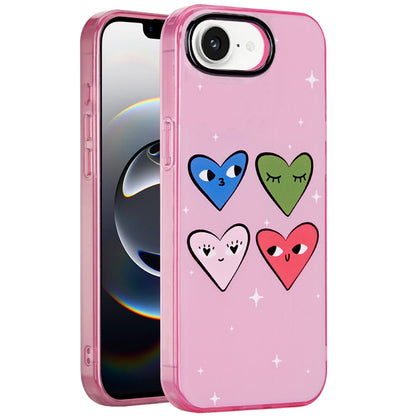 For Apple iPhone 16e Fashion Layer Design Slim IMD TPU Protective, Shockproof Hybrid Stylish Durable Hard PC Case Cover