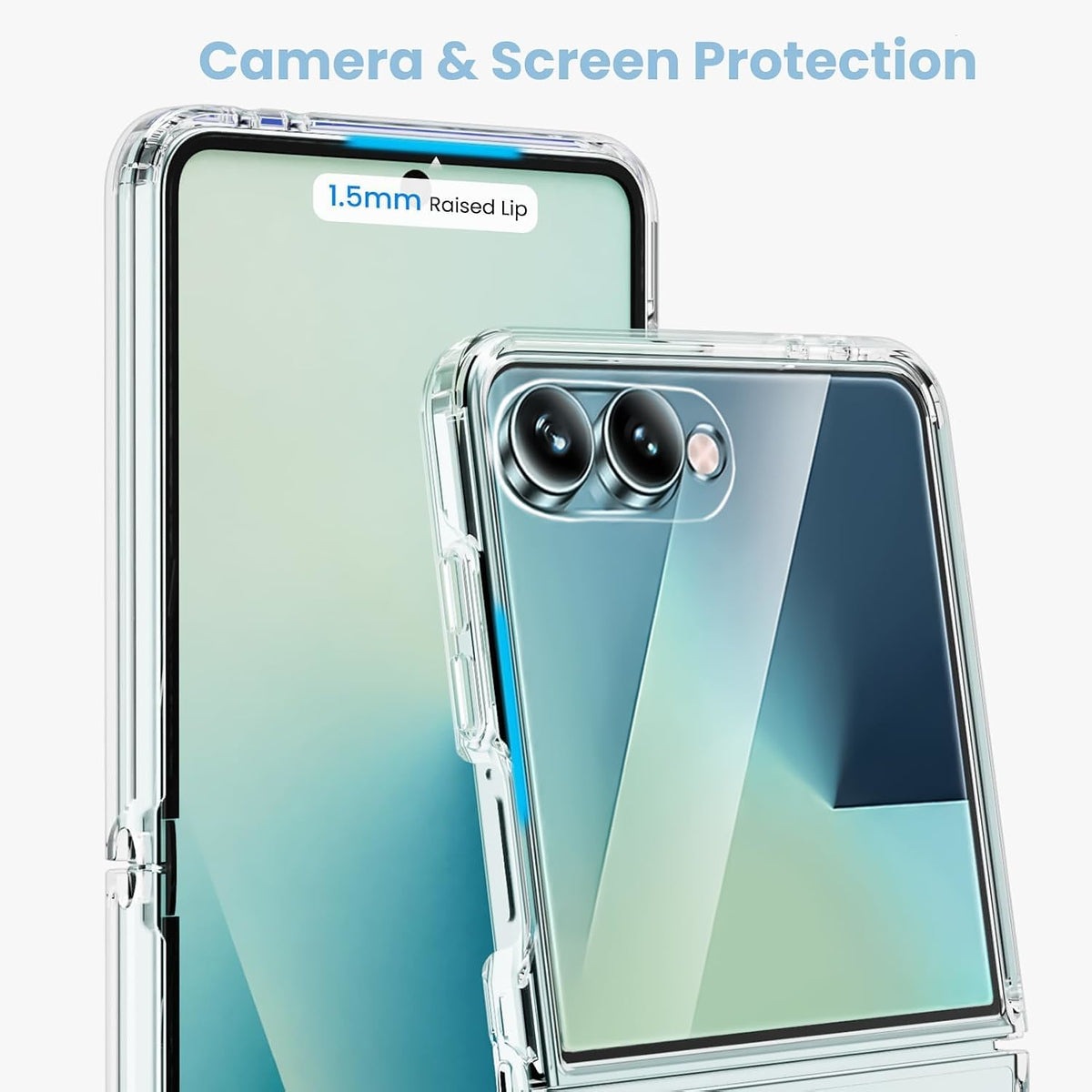 For Samsung Galaxy Z Flip 7 Hybrid Clear Case Compatible with MagSafe Shockproof Protective Transparent Back, Slim Fit, Wireless Charging Ready Case Cover Clear