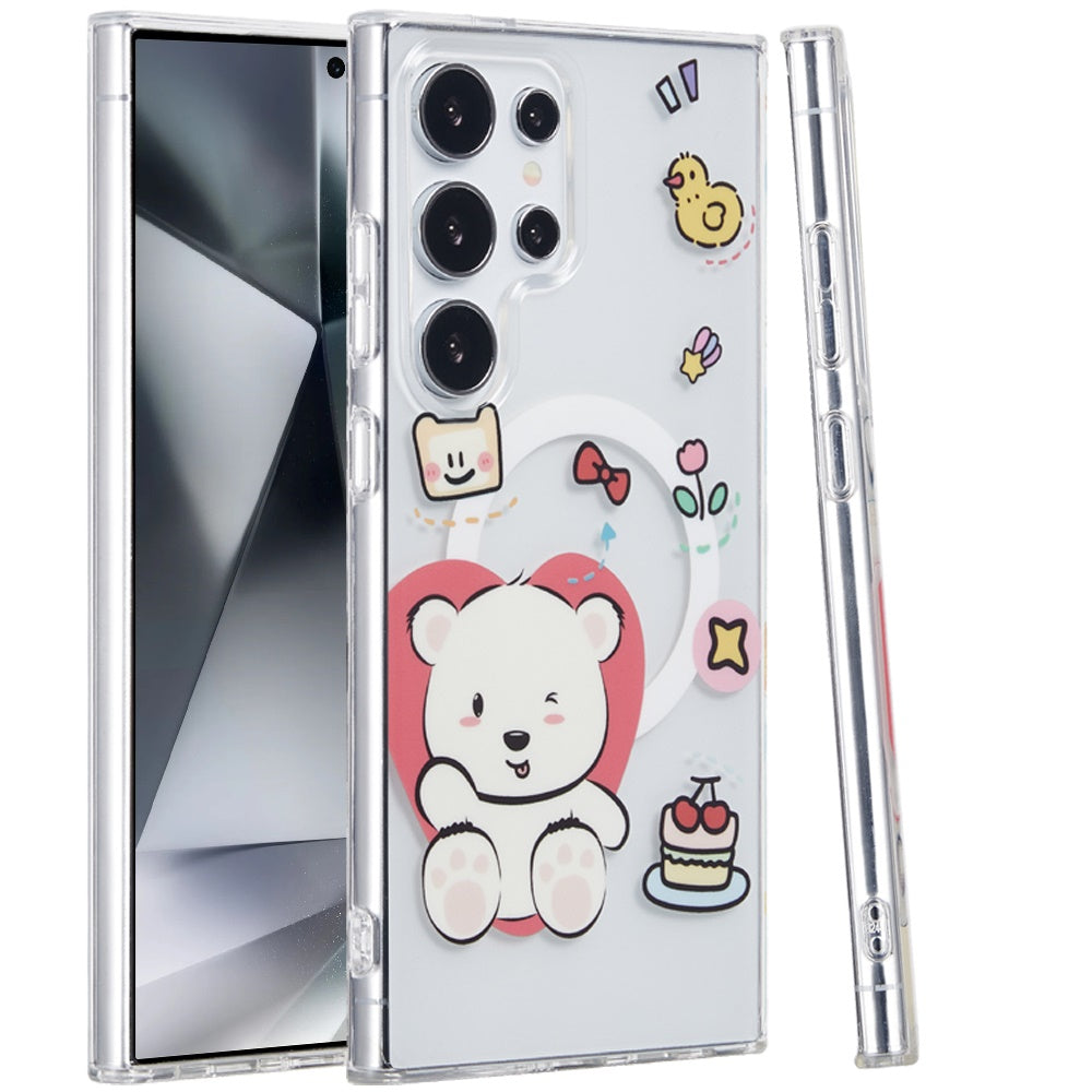 For Samsung Galaxy S24 Ultra Durable Fashion IMD Printed Design TPU Slim Shockproof Protective Case with Stylish Pattern Case Cover