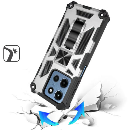 For Motorola Moto G Stylus 5G 2025 Hybrid Shockproof [Military Grade] Rugged Protective with Magnetic Car Mount & Invisible Stand Case Cover
