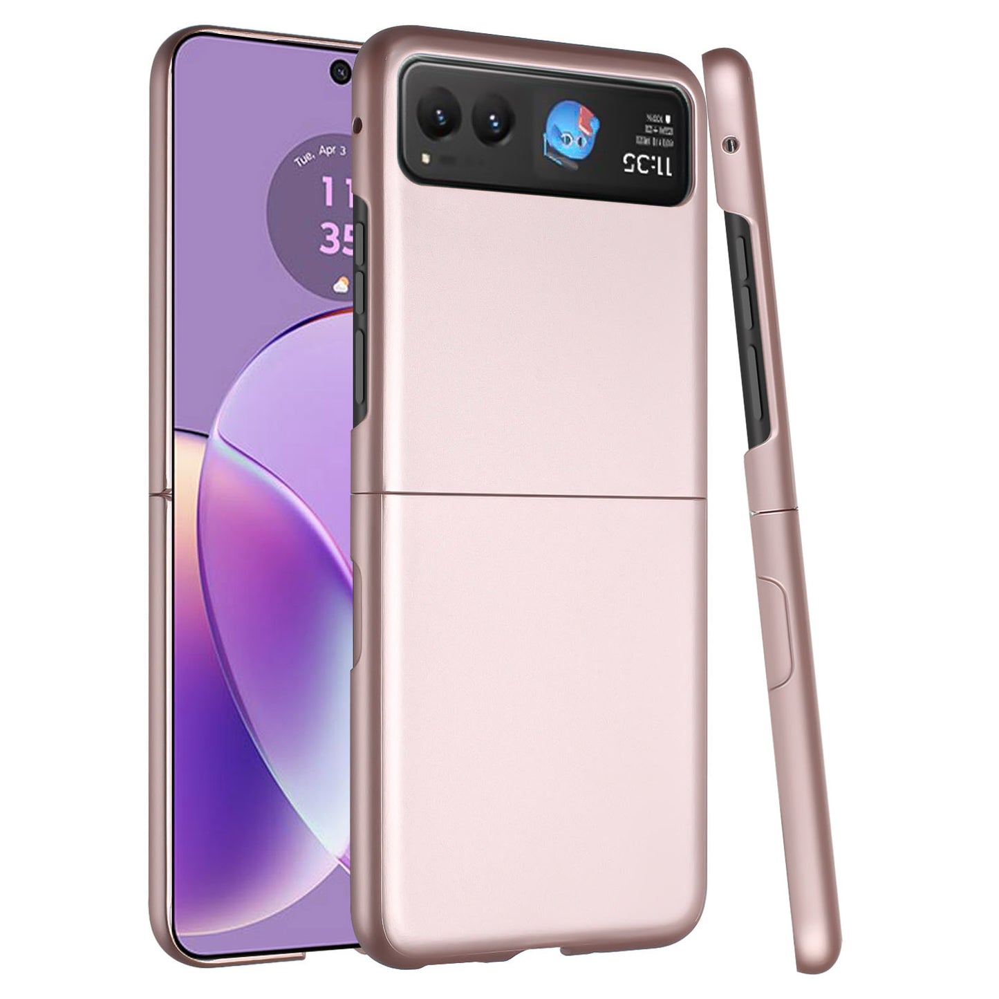 For Motorola Razr Ultra 2025 Snap-On Flip Premium Matte Finish Slim Lightweight Protective PC + Rubber TPU Hard Shell Case Cover