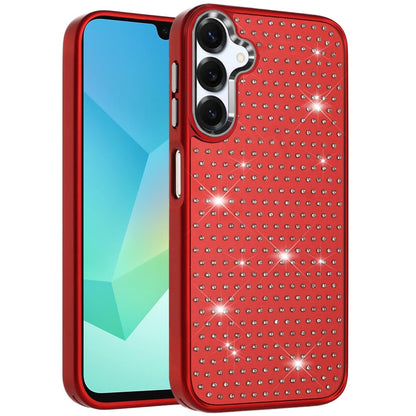 For Samsung Galaxy S25 Ultra Bling Diamond Metallic, Full Sparkle Chrome Edged Hybrid Protective Shockproof Case Cover
