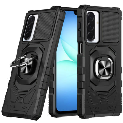 For Samsung Galaxy S25 Fan Edition /Galaxy S25 FE Hybrid Dual Layer with 360° Rotate Magnetic Ring Stand Holder Kickstand TPU Rugged PC Shockproof Case Cover