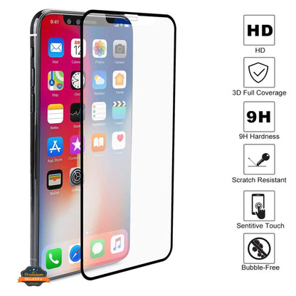 For Apple iPhone 13 Pro Tempered Glass Screen Protector, Black Edge HD Clear, Scratch Resistant, Anti-Fingerprint, Easy Install, 9H Hardness Protector Clear Black
