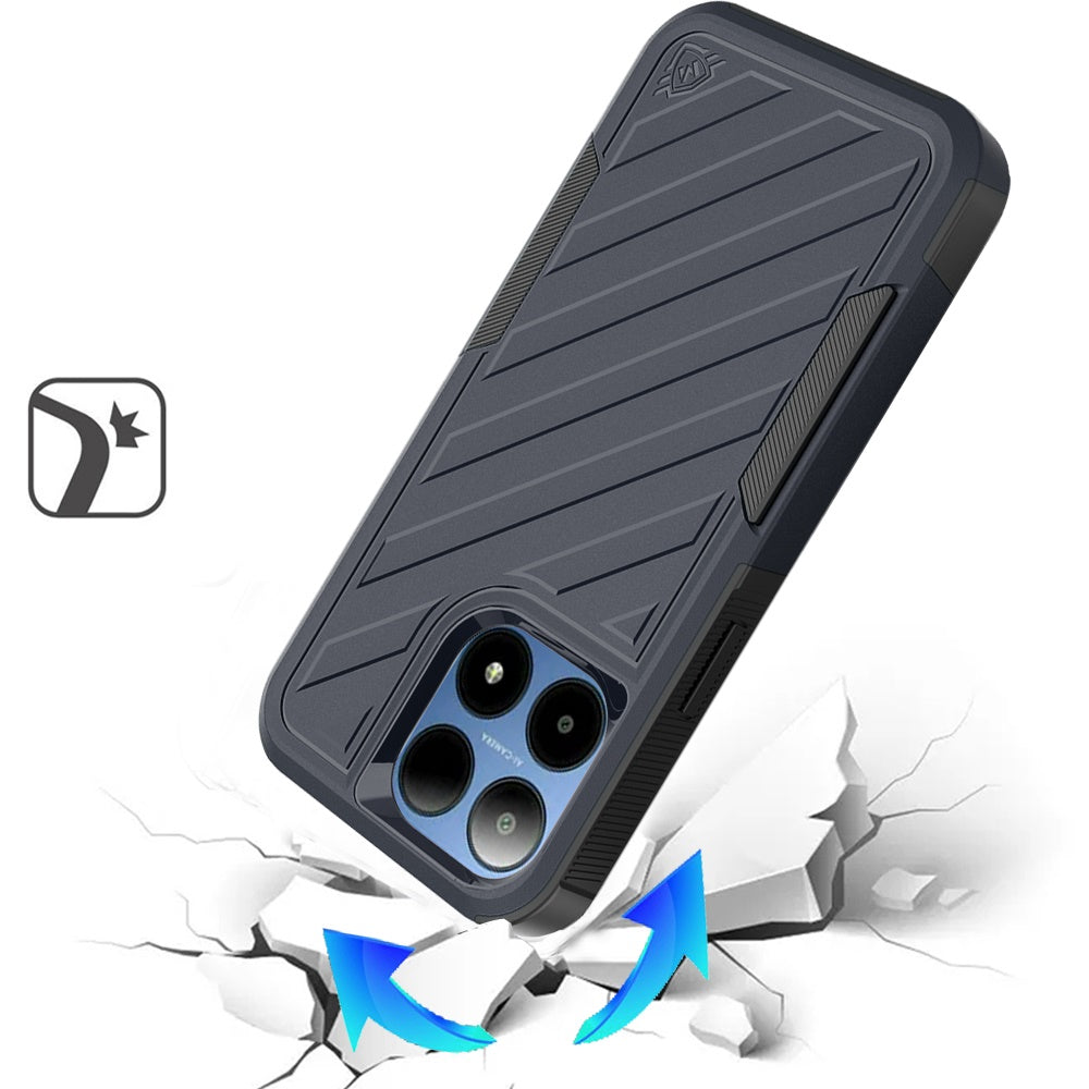 For Rugged 2in1 Armor Combo Belt Clip Holster, Non-Slip Tough Hybrid lined Shockproof Case  Tablet Case Cover