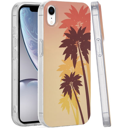 For Apple iPhone XR Fashion Layer Design Slim IMD TPU Protective, Shockproof Hybrid Stylish Durable Hard PC Case Cover