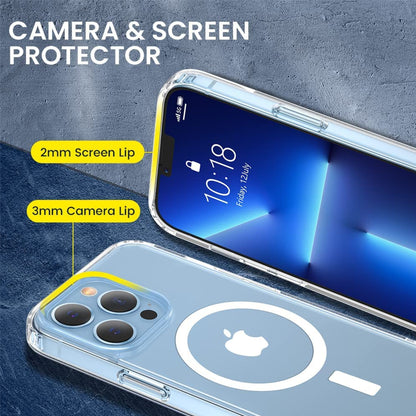 For Samsung Galaxy S25 Fan Edition /Galaxy S25 FE Magnetic Clear, MagSafe Wireless Charger Compatible, Slim PC + TPU Hybrid Transparent Design Case Cover Clear