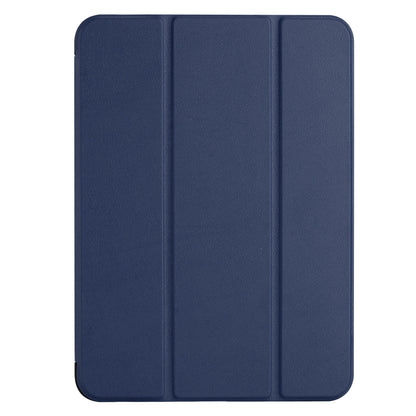 For Apple iPad Mini 7th /6th Trifold Case with Magnetic Closure, PU Leather Folding Stand, Slim Lightweight TPU Folio Protective Shell Case Cover Blue