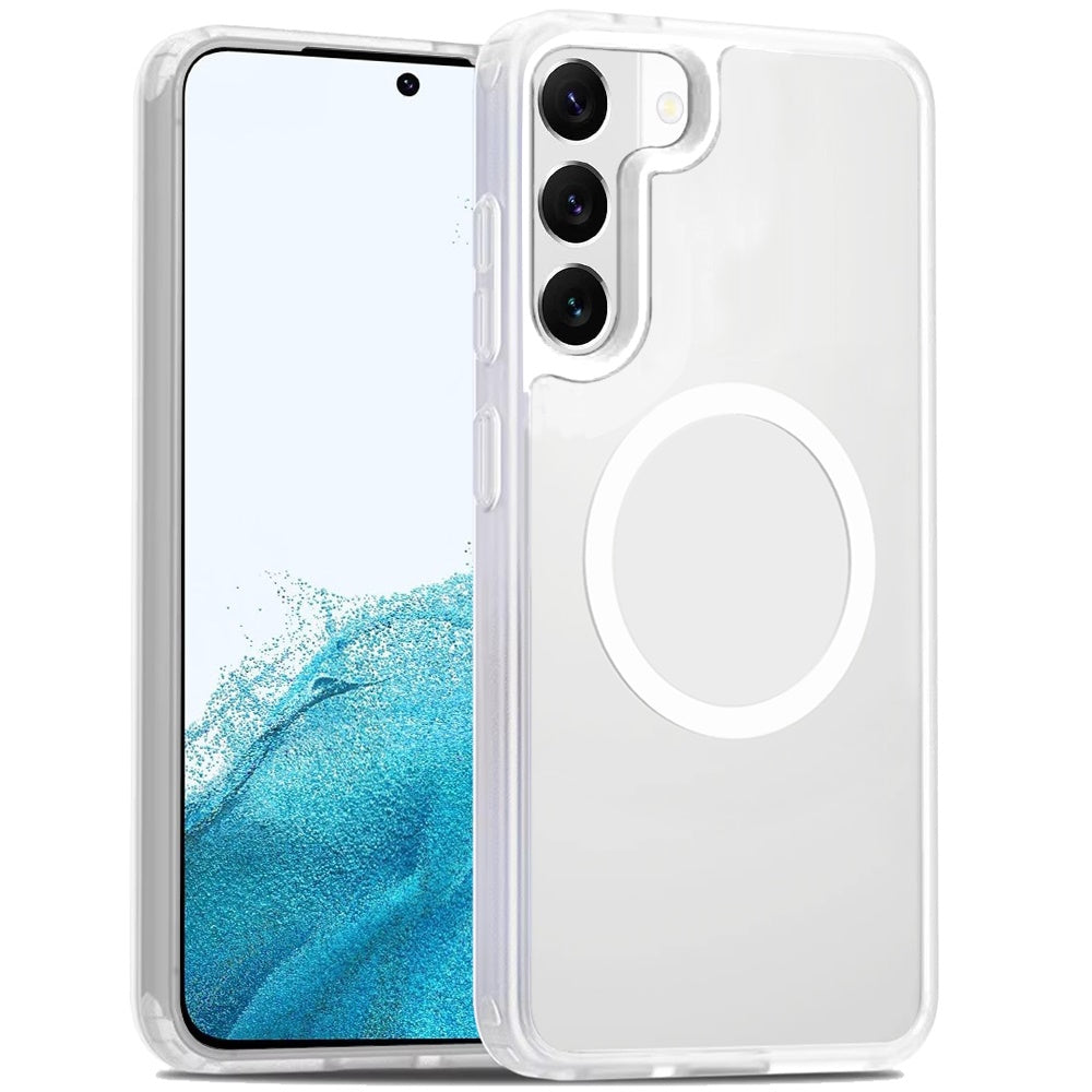 For Samsung Galaxy S23 MagSafe Compatible Case Hybrid Soft TPU Bumper Hard Translucent Matte Back Slim Shockproof Case Cover