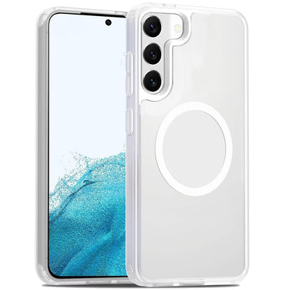 For Samsung Galaxy S23 MagSafe Compatible Case Hybrid Soft TPU Bumper Hard Translucent Matte Back Slim Shockproof Case Cover