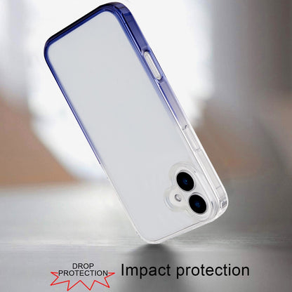 For Apple iPhone 16 (6.1") Transparent Two Tone Gradiant Magnetic Space [Compatible with Magsafe] Hybrid Shockproof Protective Case Cover
