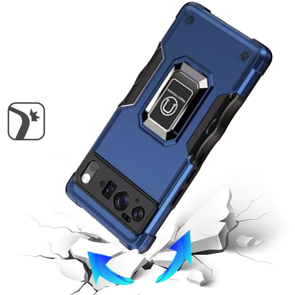 For Google Pixel 10 Pro XL Hybrid Stand Magnetic Ring Holder Kickstand Heavy Duty Rugged Drop Silicone & Hard PC Shockproof Case Cover