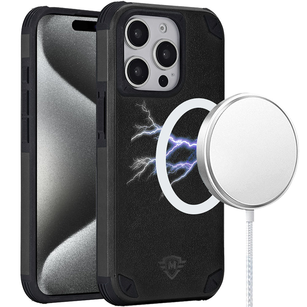 For Apple iPhone 16 Pro (6.3") Premium Heavy Duty Dual-Layer Rugged Protection, Shockproof Tough Magnetic Compatible with MagSafe Case Cover