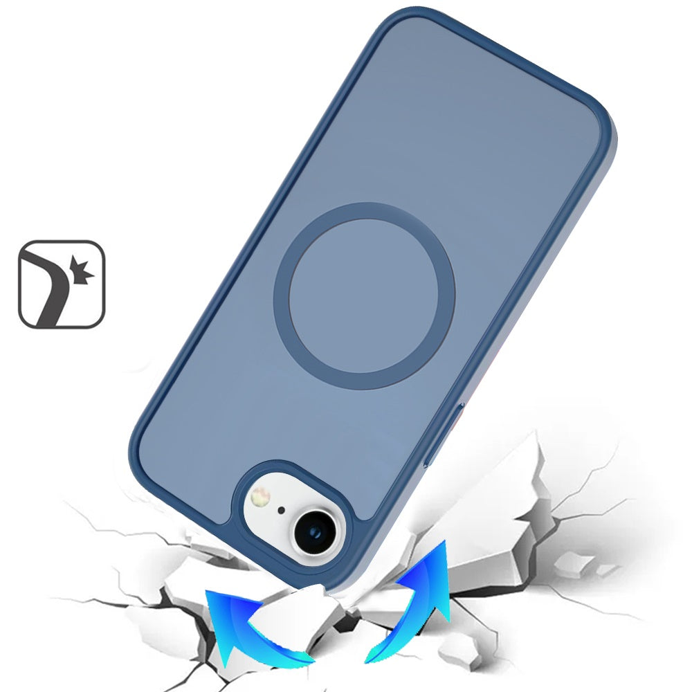For Apple iPhone 16e (E edition) MagSafe Compatible Case Hybrid Soft TPU Bumper Hard Translucent Matte Back Slim Shockproof Case Cover