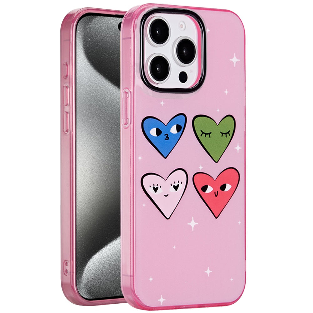 For Apple iPhone 16 Pro Max Fashion Layer Design Slim IMD TPU Protective, Shockproof Hybrid Stylish Durable Hard PC Case Cover
