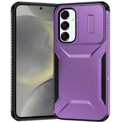 For Samsung Galaxy A26 Slim Fit Shockproof Hybrid with Slide Camera Window Covering, Rugged Tpu Silicone Hard PC Bumper Case Cover