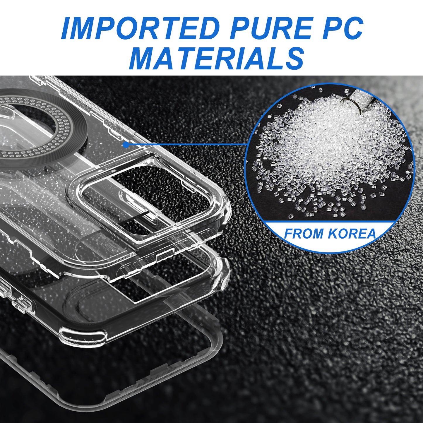 For Samsung Galaxy A36 Magnetic Circle Compatible with Magsafe, Hybrid Chrome 3in1 Transparent Shockproof TPU Bumper Case Cover