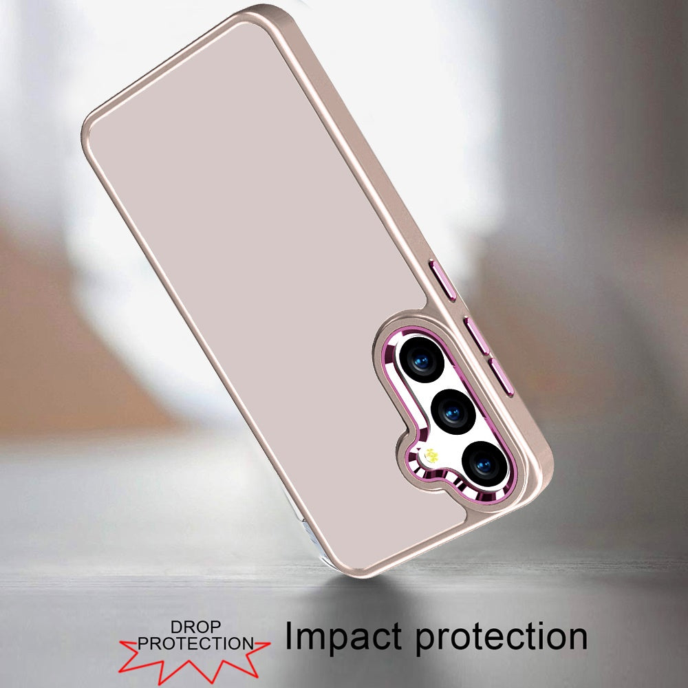 For Samsung Galaxy A26 Slim Fit Thin Hybrid,Frosted Matte Polished Acrylic Hard PC with TPU Rubber Frame Case Cover